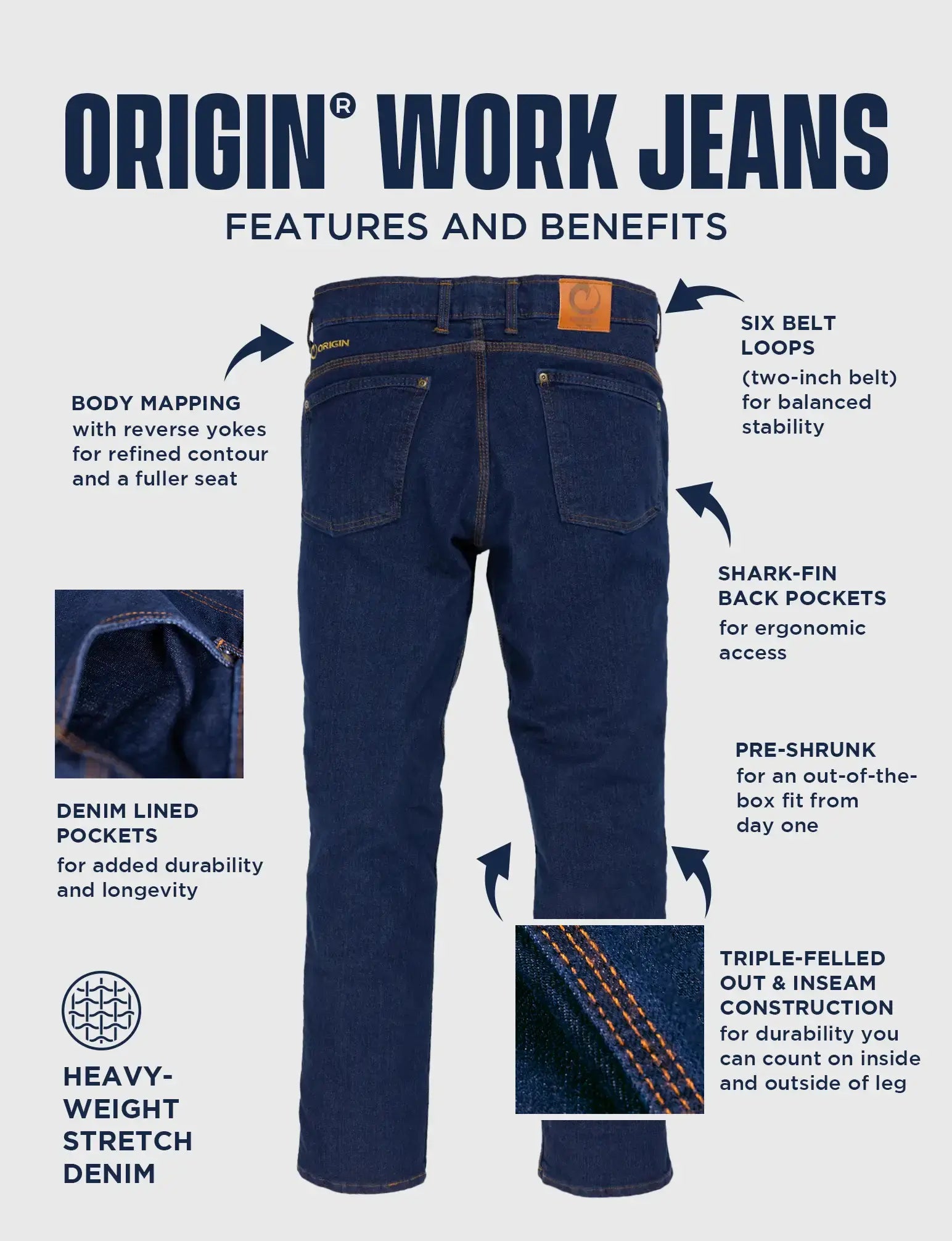 ORIGIN® WORK JEANS - RELAXED - Image 2
